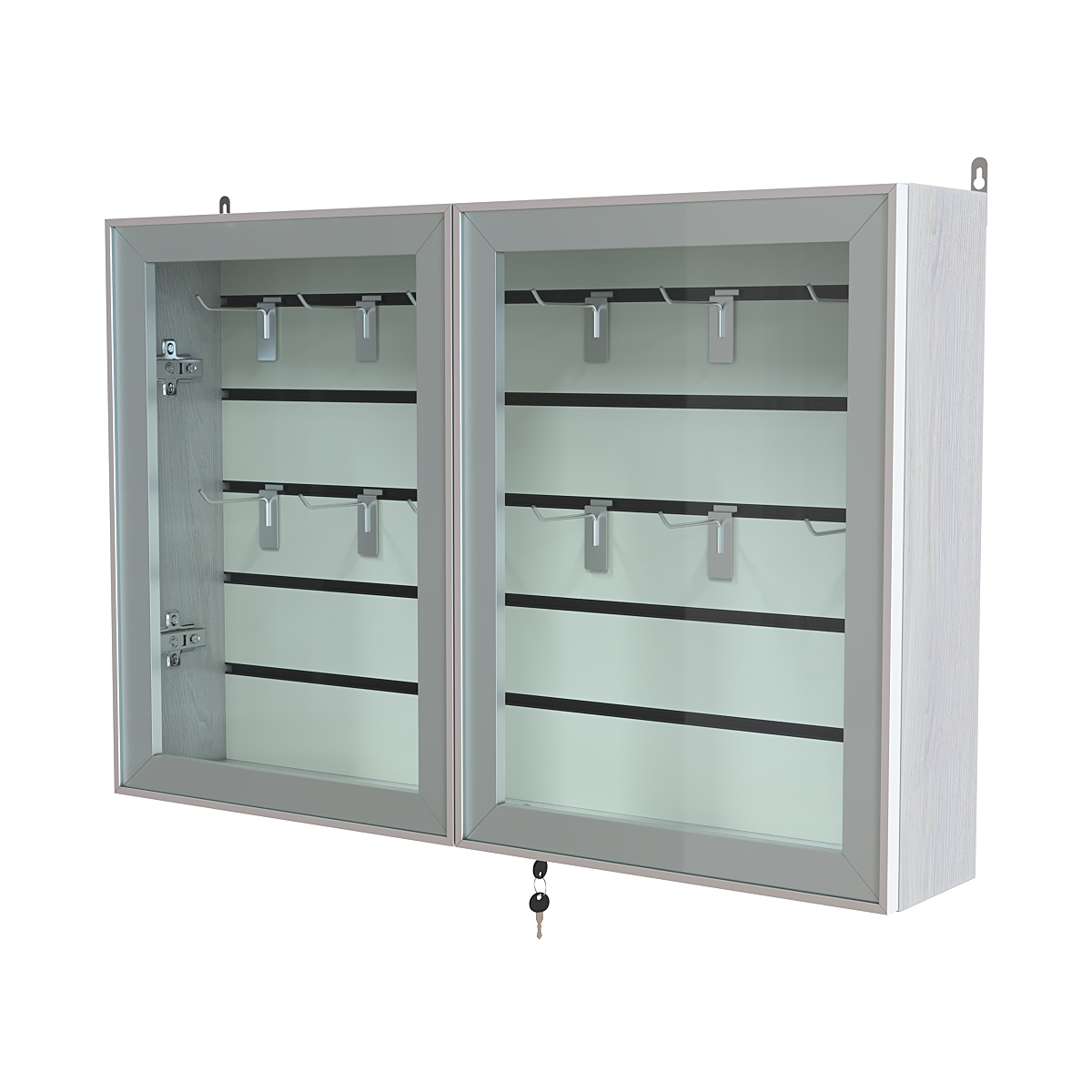 Витрина настенная №3-1Б широкая серии Collecto Ясень Анкор светлый