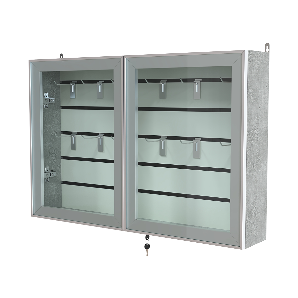 Витрина настенная №3-1Б широкая серии Collecto Метрополитан Грей