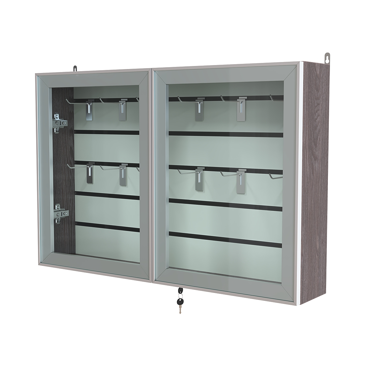 Витрина настенная №3-1Б широкая серии Collecto Ясень Анкор темный