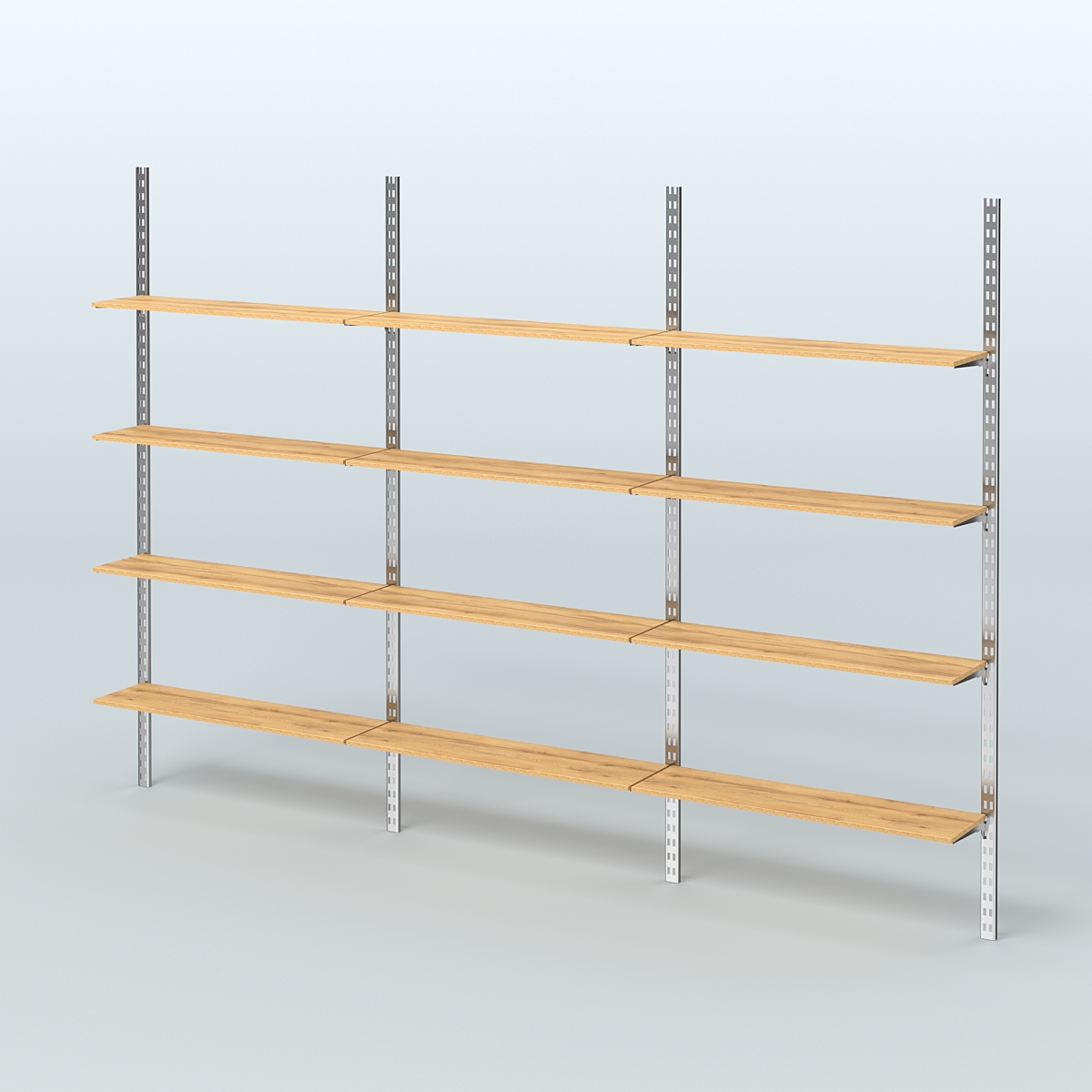 Система ГЛОБАЛ с горизонталь-ными полками из ДСП 16 мм №14 (3600 мм) Дуб Золотистый