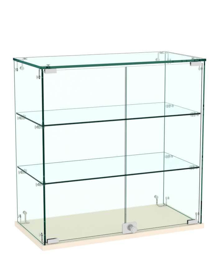 Витрина Истра настольная №20 (прозрачная) Крем Вайс