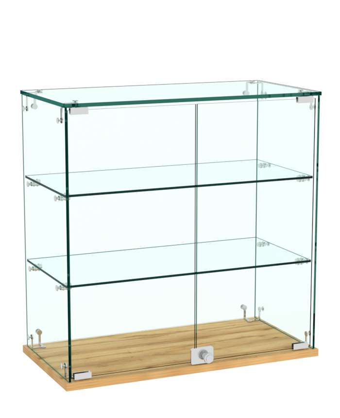 Витрина Истра настольная №20 (прозрачная) Дуб Золотистый