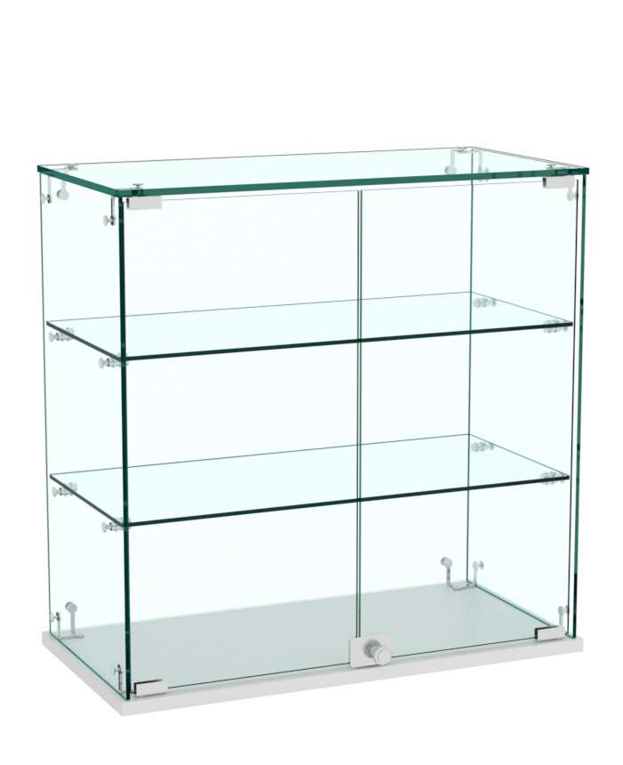 Витрина Истра настольная №20 (прозрачная) Серый