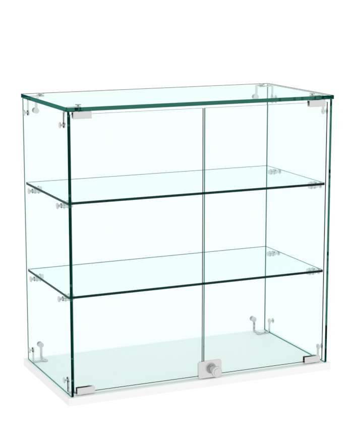 Витрина Истра настольная №20 (прозрачная) Белый