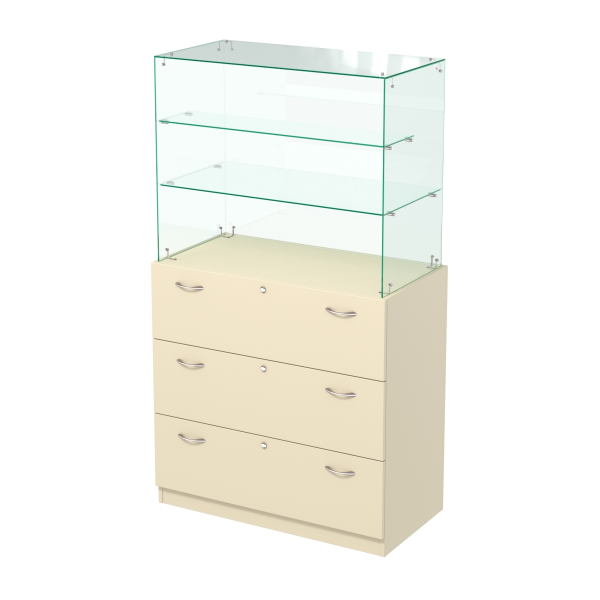 Открытый прилавок с выдвижными ящиками Селена-2 Крем Вайс