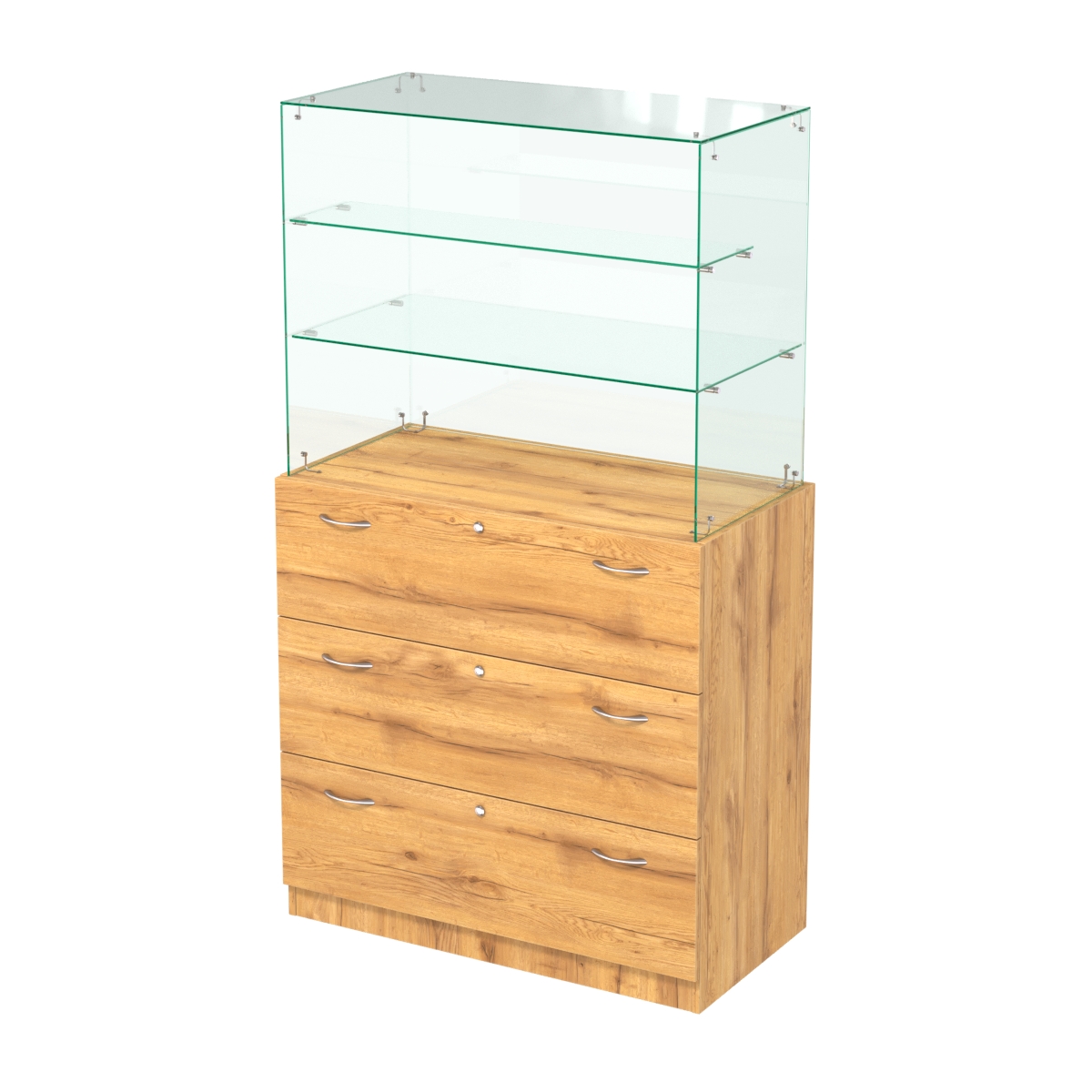 Открытый прилавок с выдвижными ящиками Селена-2 Дуб Золотистый