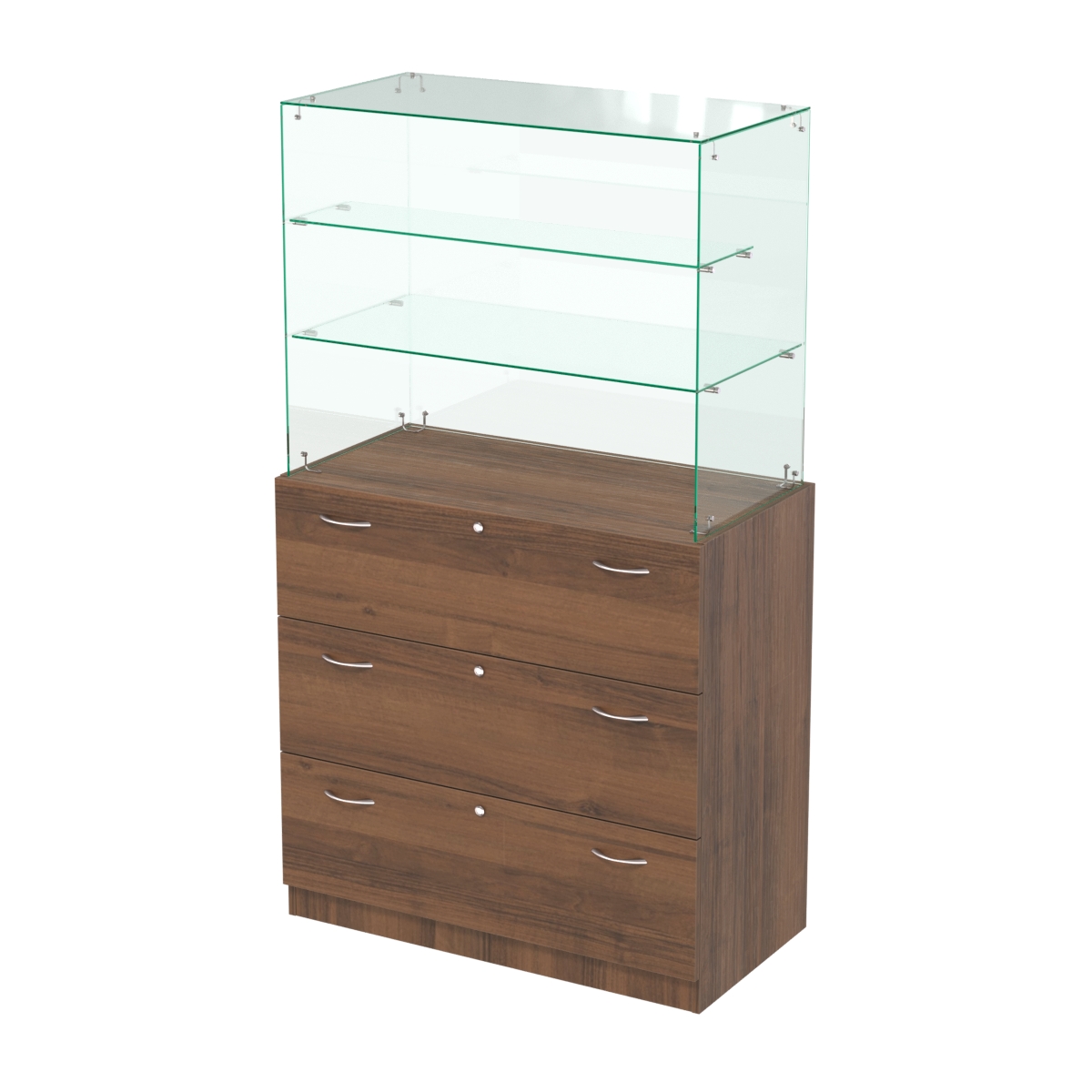 Открытый прилавок с выдвижными ящиками Селена-2 Орех