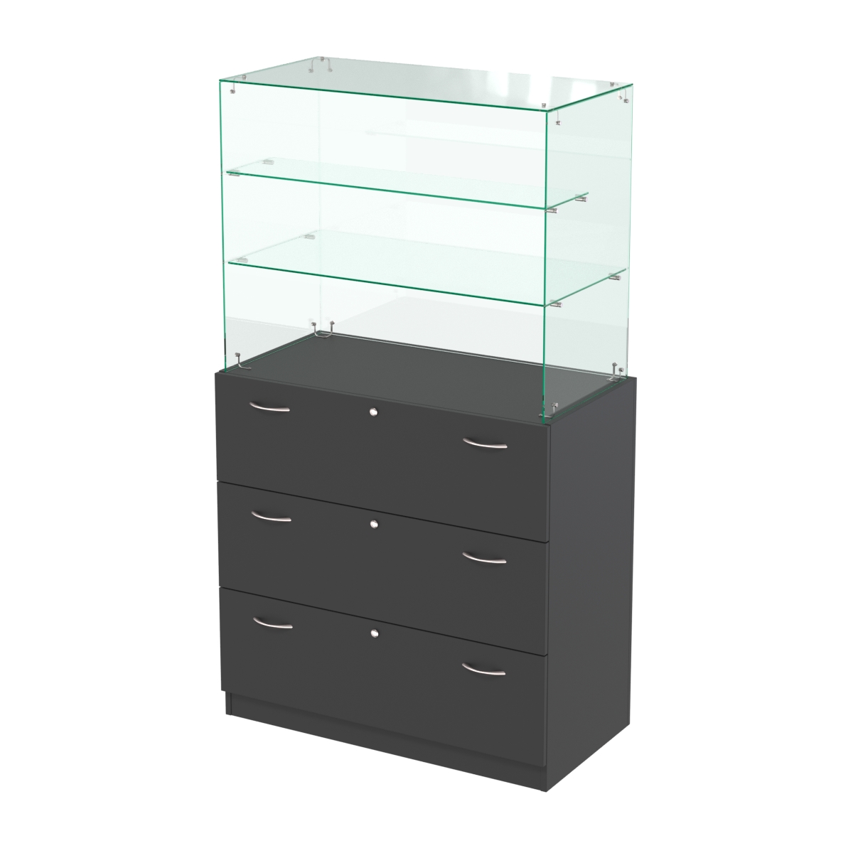 Открытый прилавок с выдвижными ящиками Селена-2 Черный