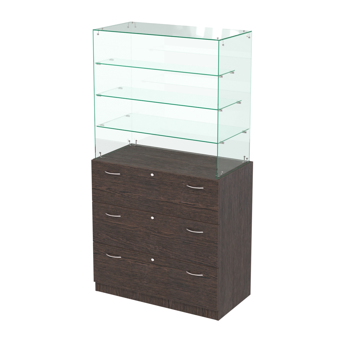 Выставочный прилавок с выдвижными ящиками Селена-3 Дуб Венге