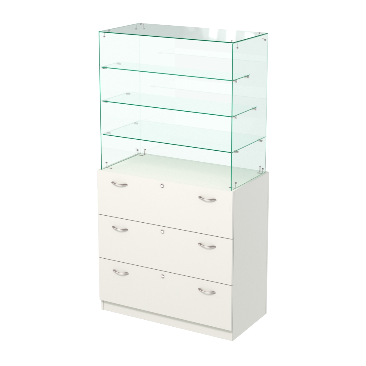 Выставочный прилавок с выдвижными ящиками Селена-3 Белый