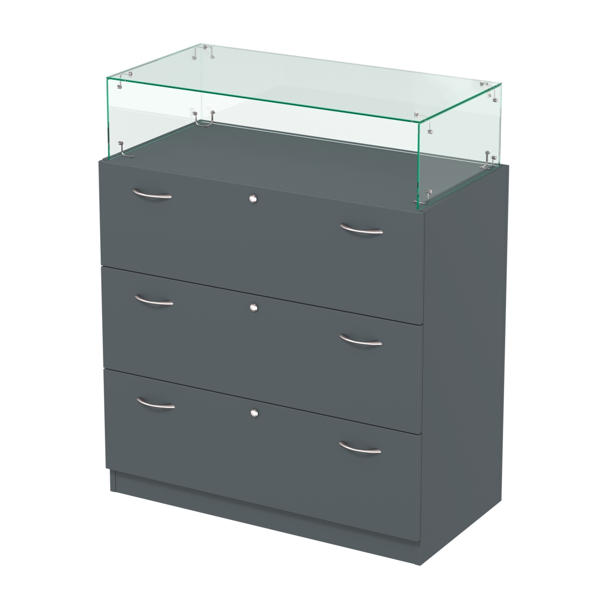 Прилавок с выдвижными ящиками Селена-14 Темно-Серый