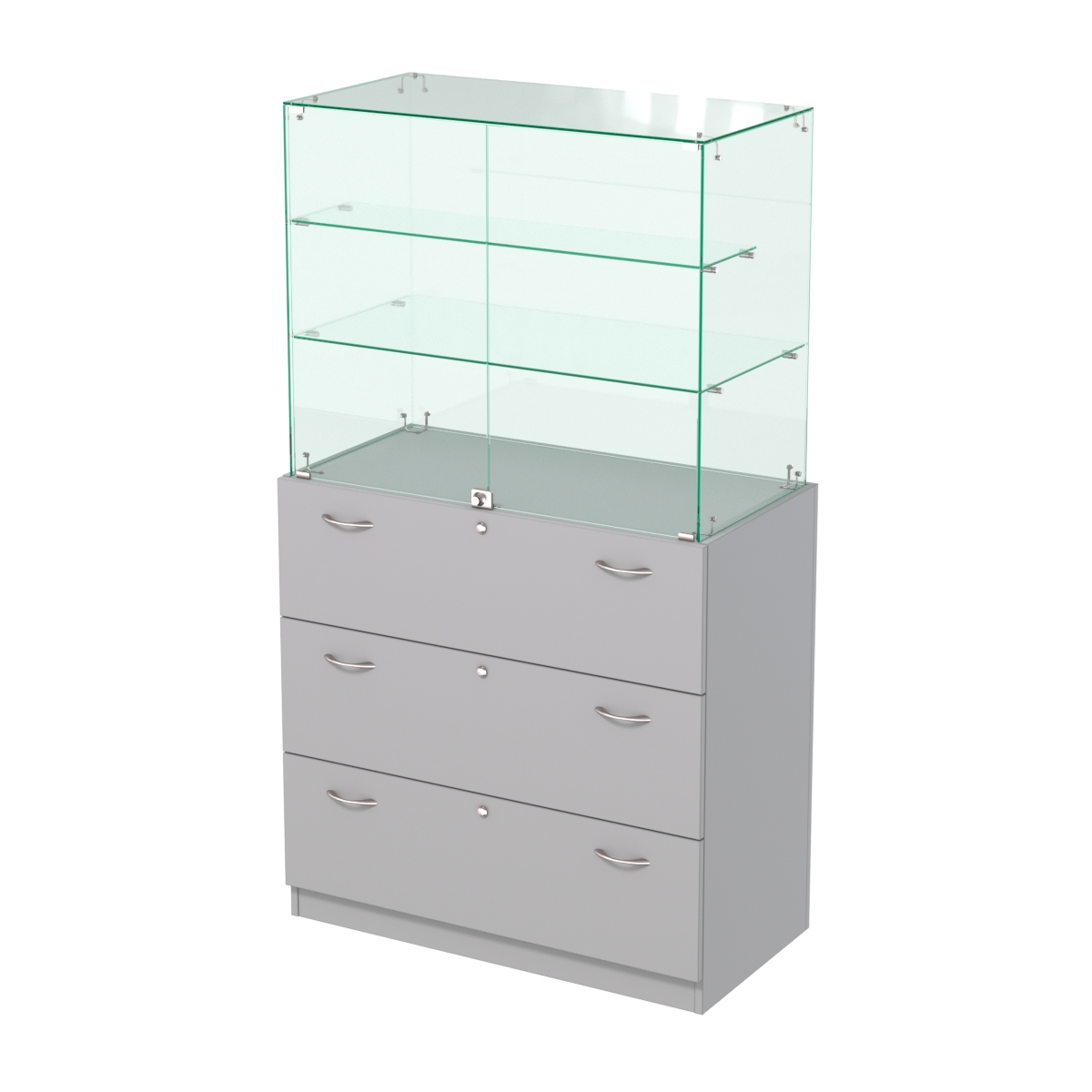 Высокий прилавок с выдвижными ящиками Селена-102 Серый