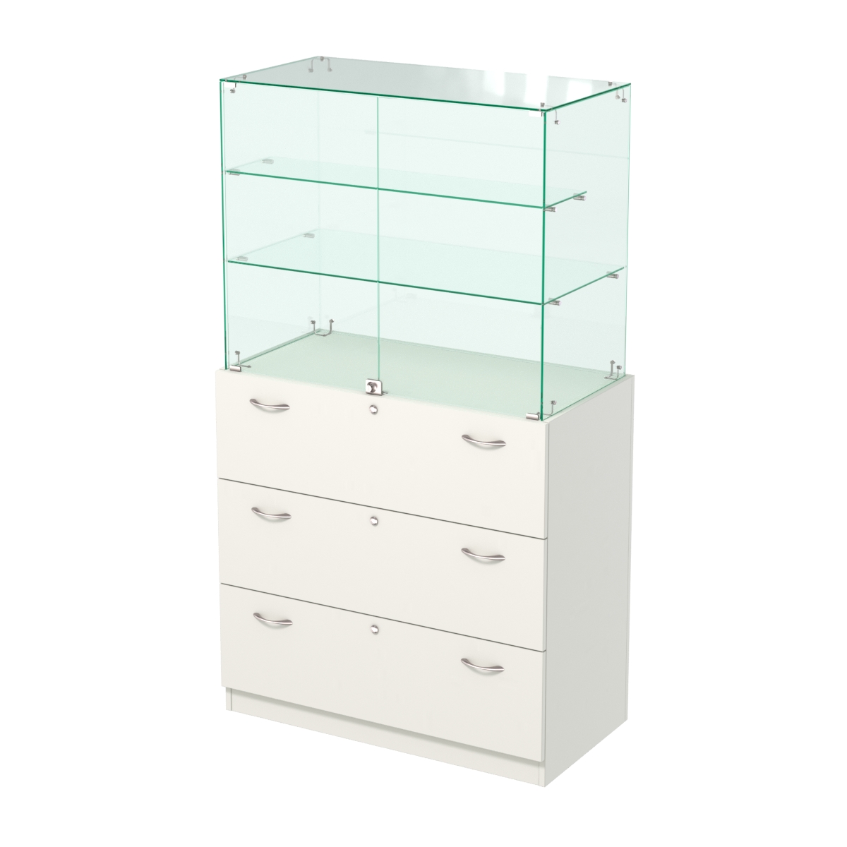 Высокий прилавок с выдвижными ящиками Селена-102 Белый