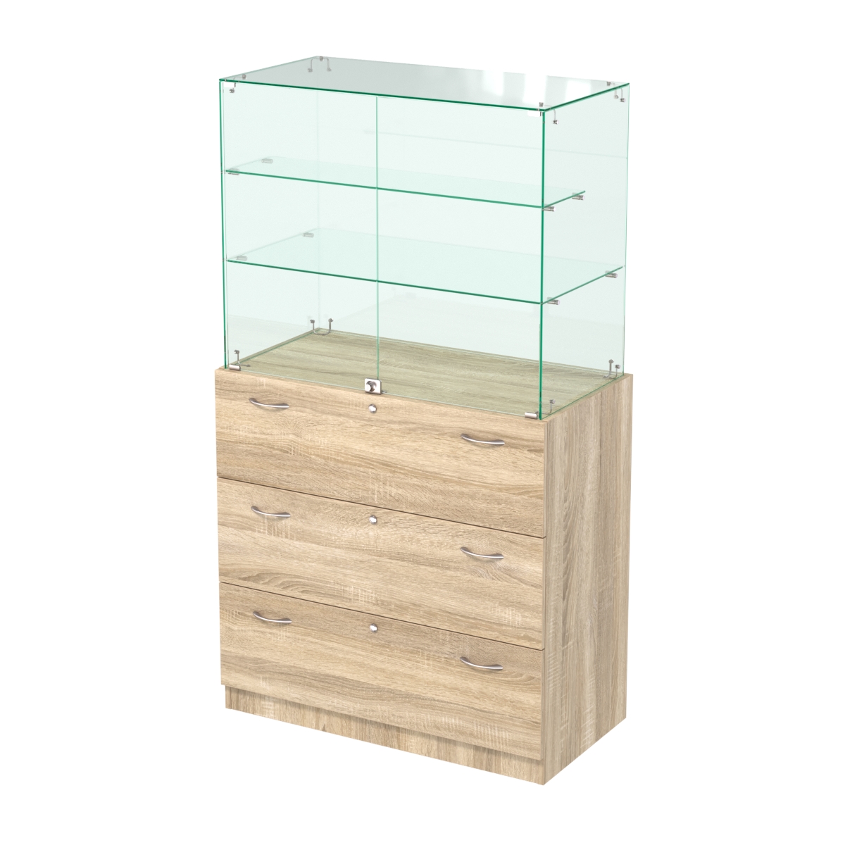 Высокий прилавок с выдвижными ящиками Селена-102 Дуб сонома