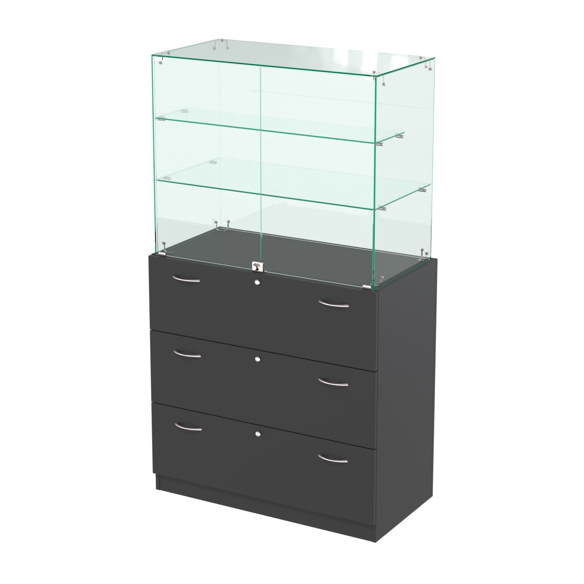 Высокий прилавок с выдвижными ящиками Селена-102 Черный