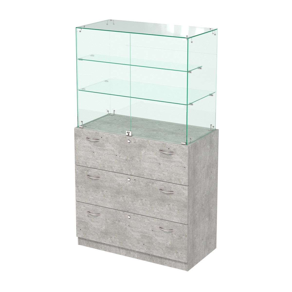 Высокий прилавок с выдвижными ящиками Селена-102 Метрополитан Грей