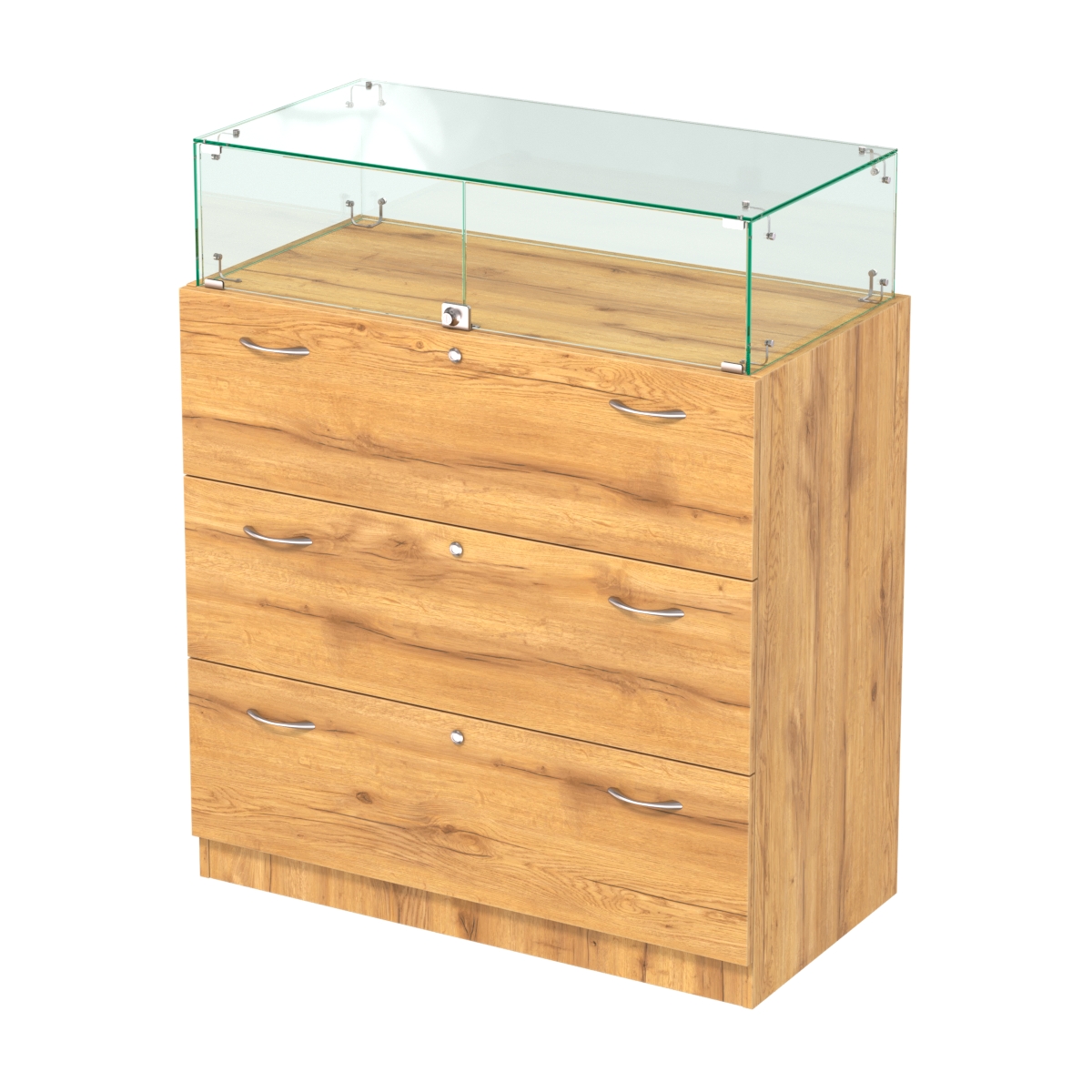 Закрытый прилавок с выдвижными ящиками Селена-114 Дуб Золотистый