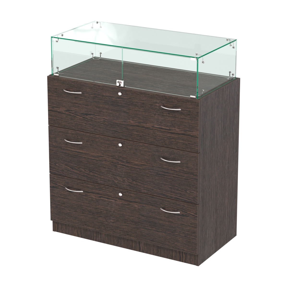 Закрытый прилавок с выдвижными ящиками Селена-114 Дуб Венге