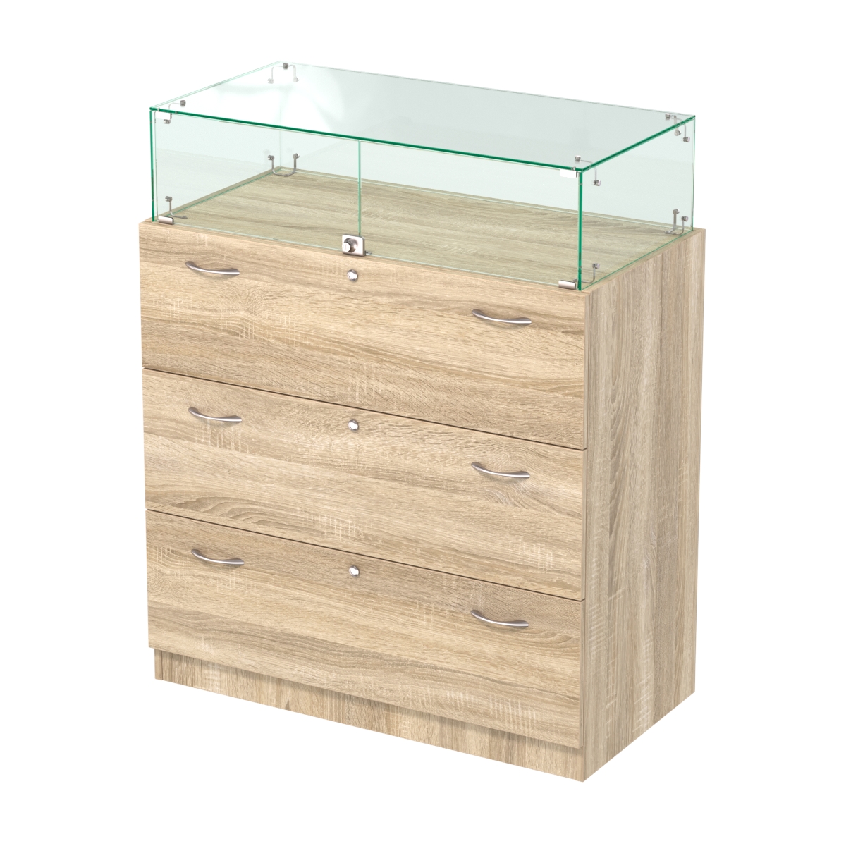 Закрытый прилавок с выдвижными ящиками Селена-114 Дуб сонома