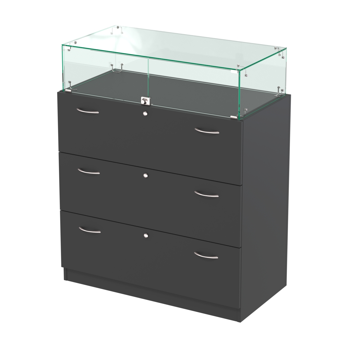 Закрытый прилавок с выдвижными ящиками Селена-114 Черный