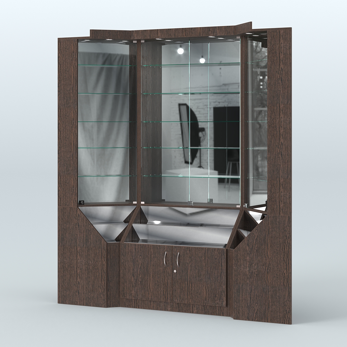 Павильон угловой серии Эталон №1 Дуб Венге