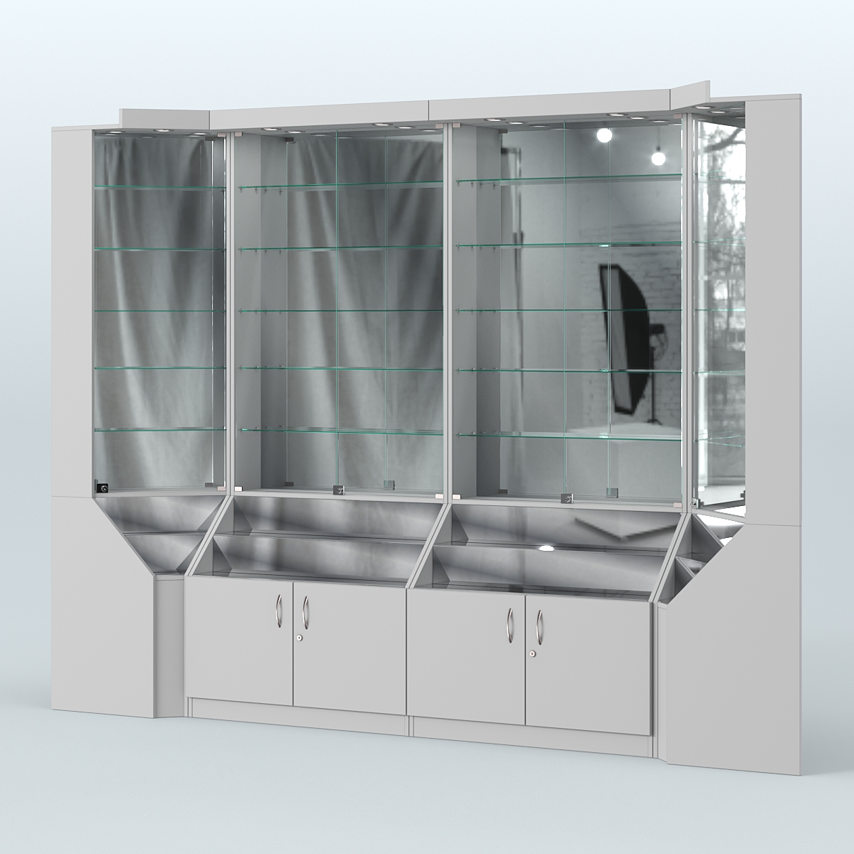 Павильон серии Эталон с зеркальными стенками  №2 Серый