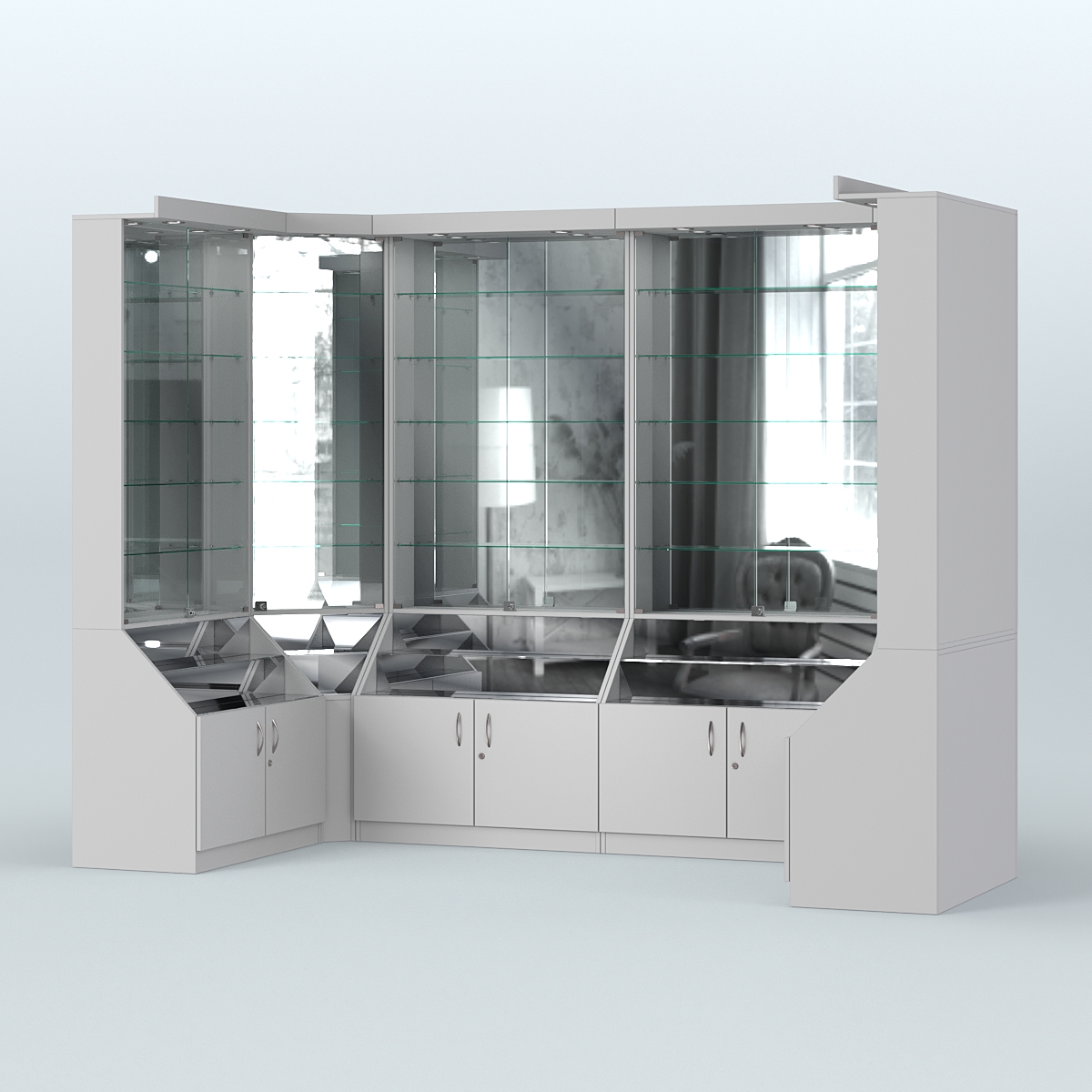 Павильон П-образной формы серии Эталон №3 Серый