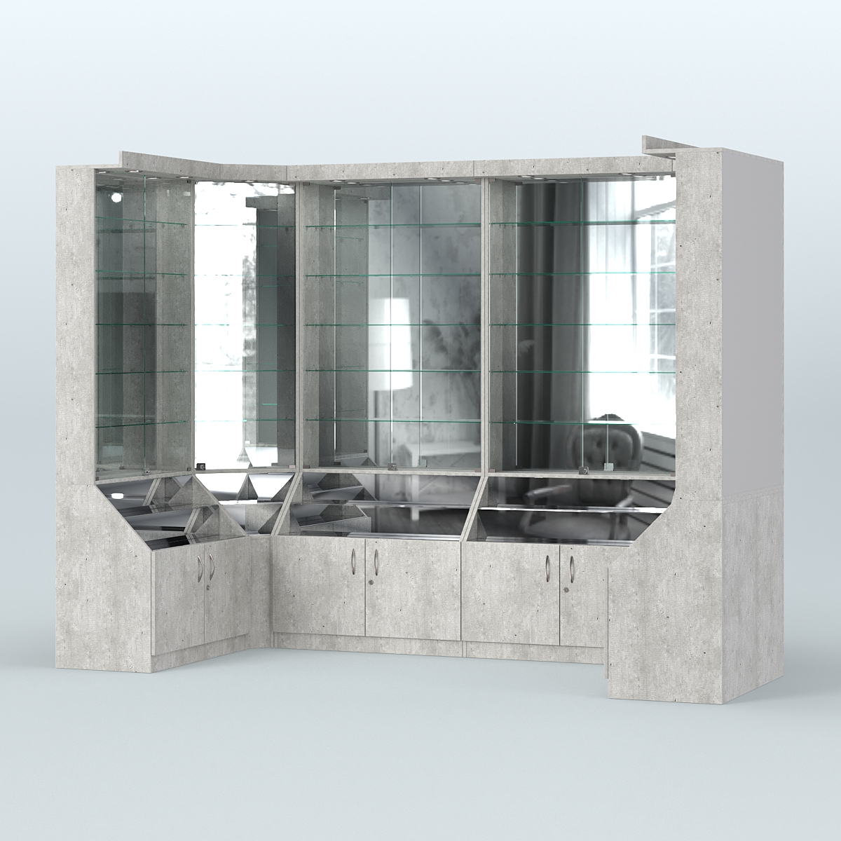 Павильон П-образной формы серии Эталон №3 Метрополитан Грей