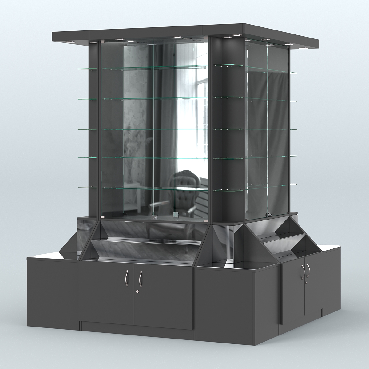 Павильон вокруг колонны серии Эталон №6 Черный