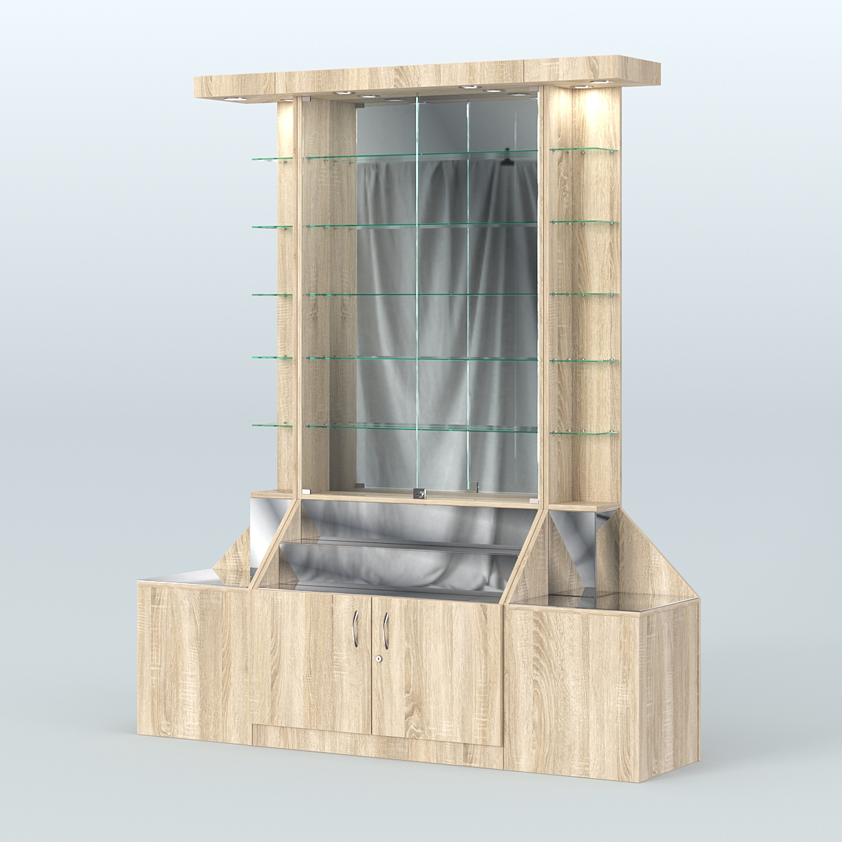 Павильон с верхней подсветкой серии Эталон №7 Дуб сонома