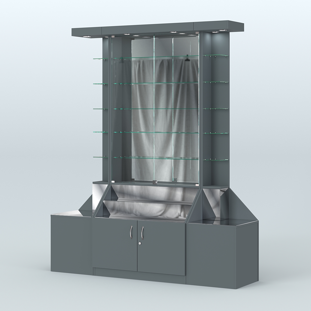Павильон с верхней подсветкой серии Эталон №7 Темно-Серый