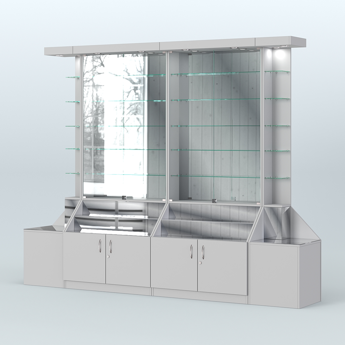 Павильон с накопителями серии Эталон №8 Серый