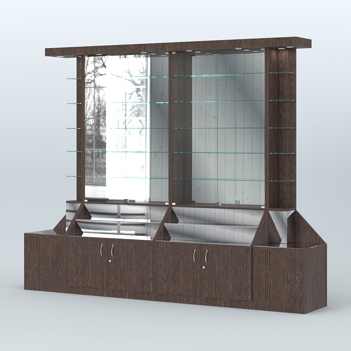 Павильон с накопителями серии Эталон №8 Дуб Венге