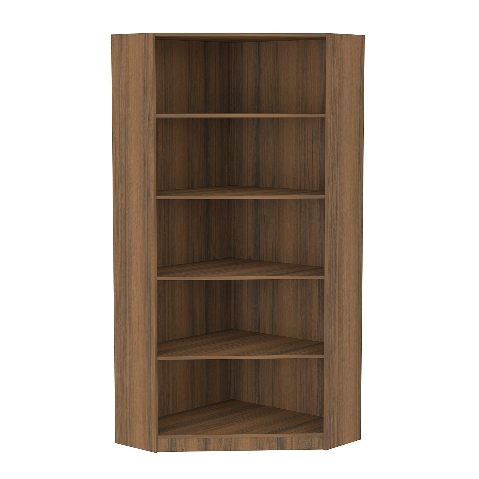 Стеллаж угловой из ДСП серии Эконом №5-2 (торец 300 мм) Орех