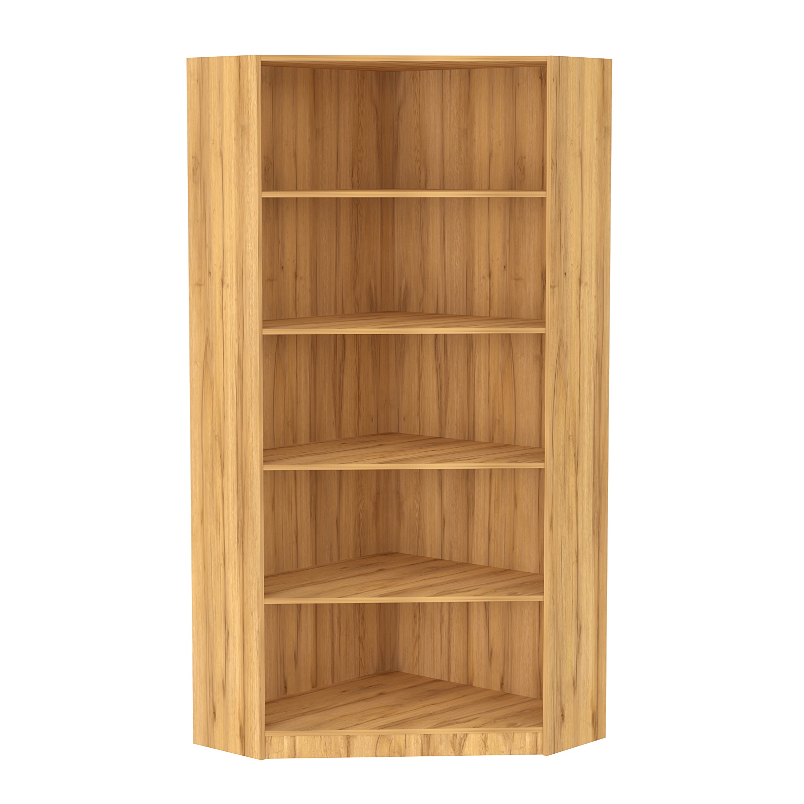 Стеллаж угловой из ДСП серии Эконом №5-2 (торец 300 мм) Дуб Золотистый