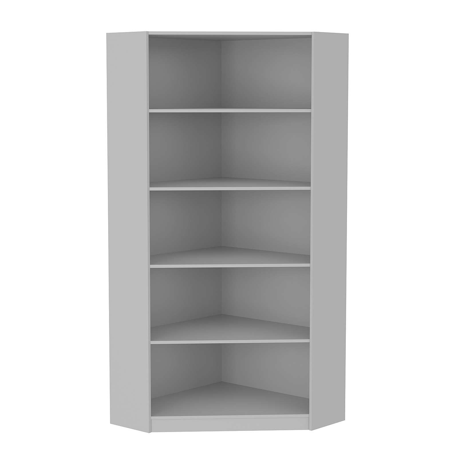 Стеллаж угловой из ДСП серии Эконом №5-2 (торец 300 мм) Серый