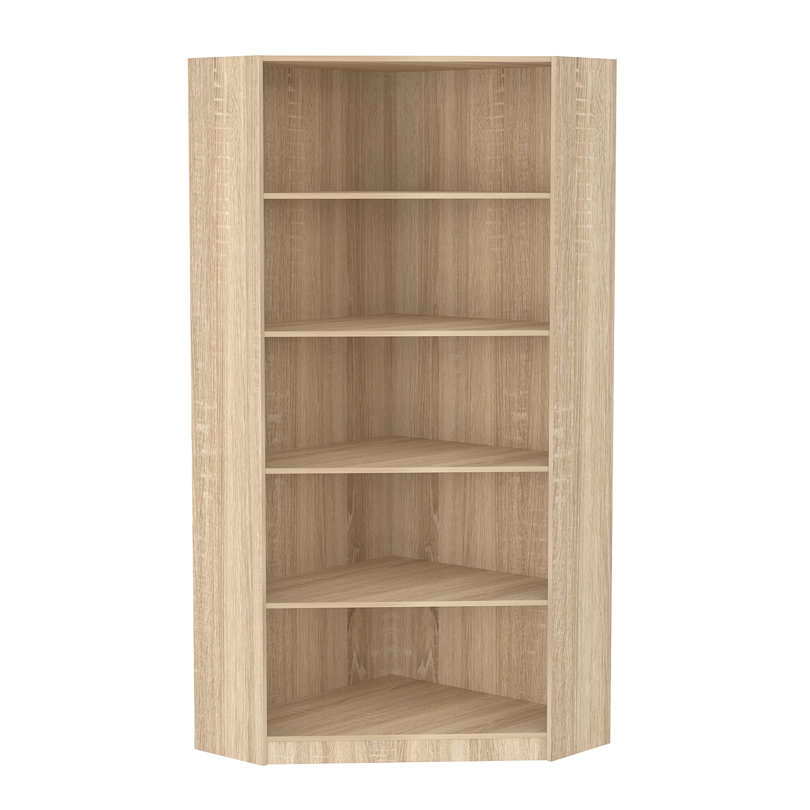 Стеллаж угловой из ДСП серии Эконом №5-2 (торец 300 мм) Дуб сонома