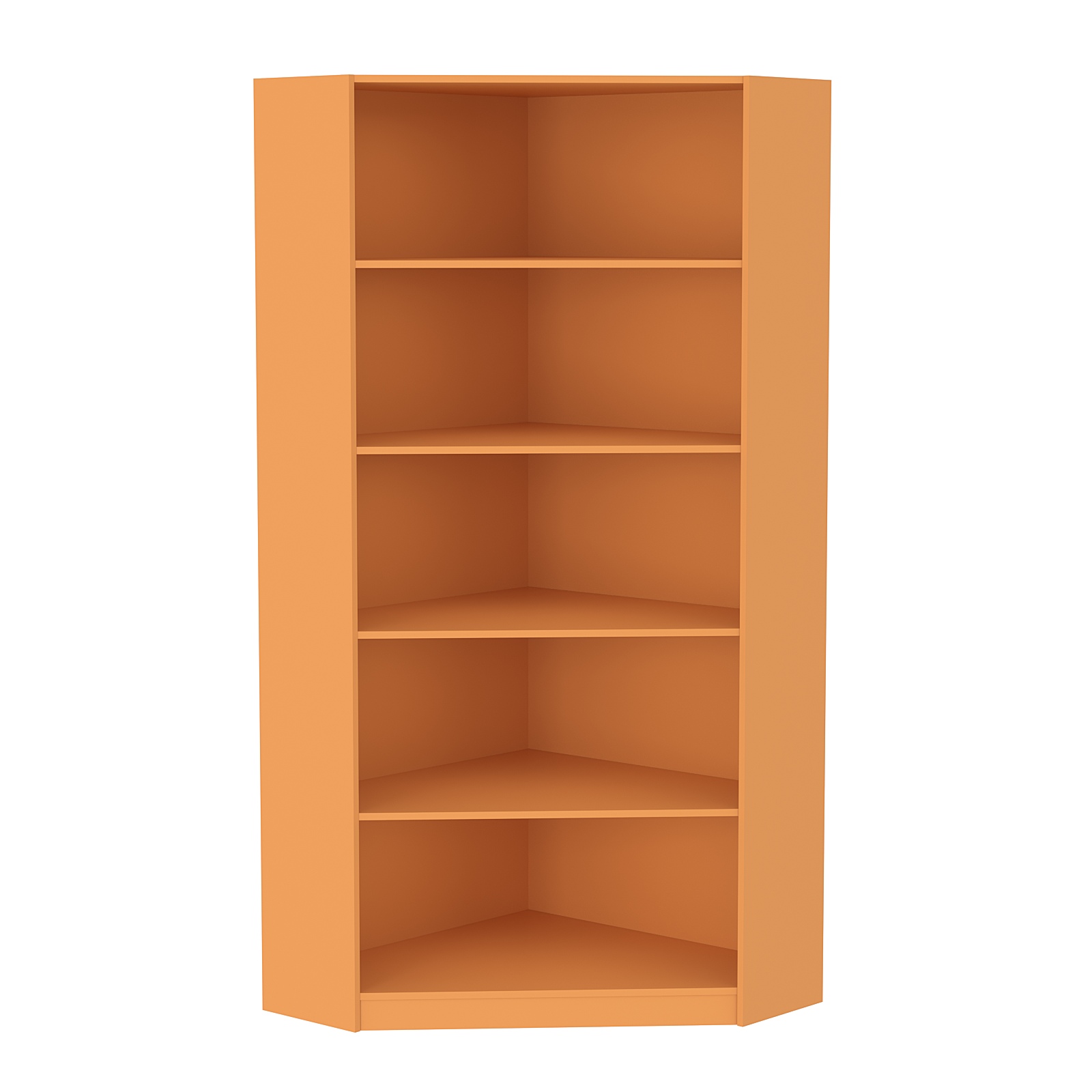 Стеллаж угловой из ДСП серии Эконом №5-2 (торец 300 мм) Оранжевый