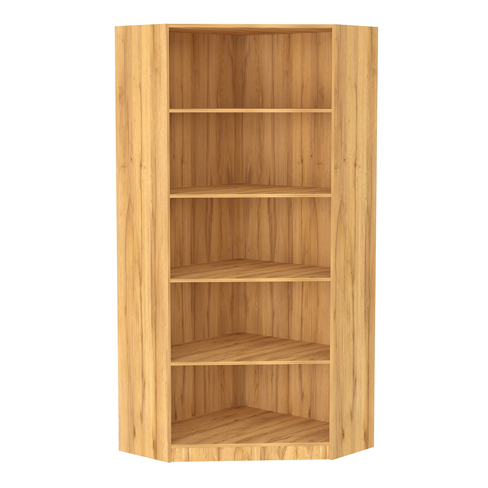 Стеллаж угловой из ДСП серии Эконом №5-3 (торец 350 мм) Дуб Золотистый