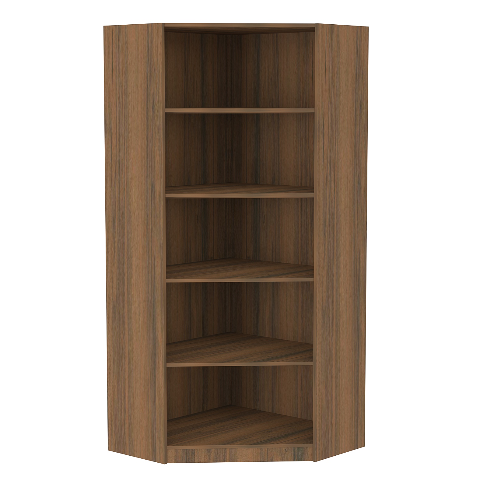 Стеллаж угловой из ДСП серии Эконом №5-4 (торец 400 мм) Орех