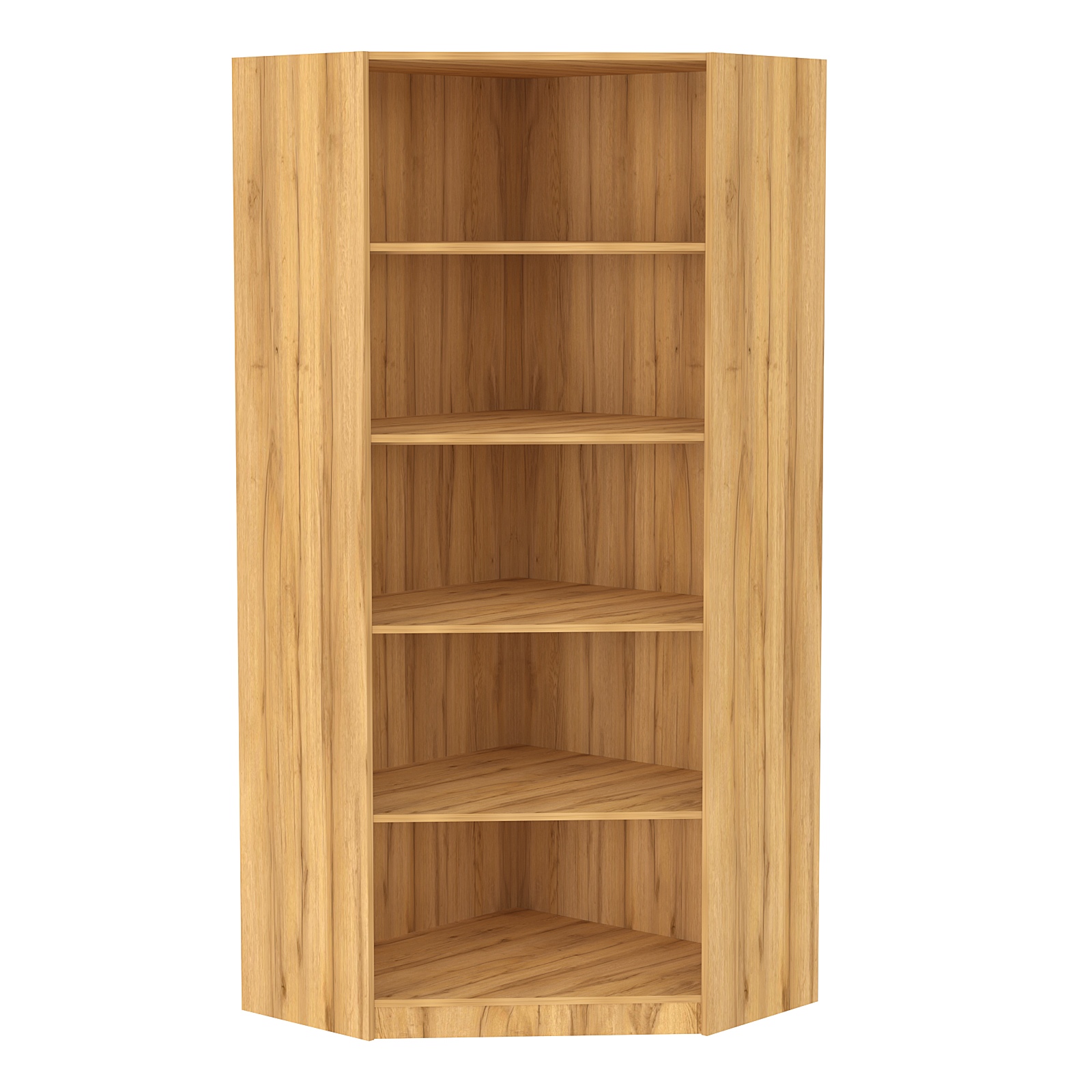 Стеллаж угловой из ДСП серии Эконом №5-4 (торец 400 мм) Дуб Золотистый