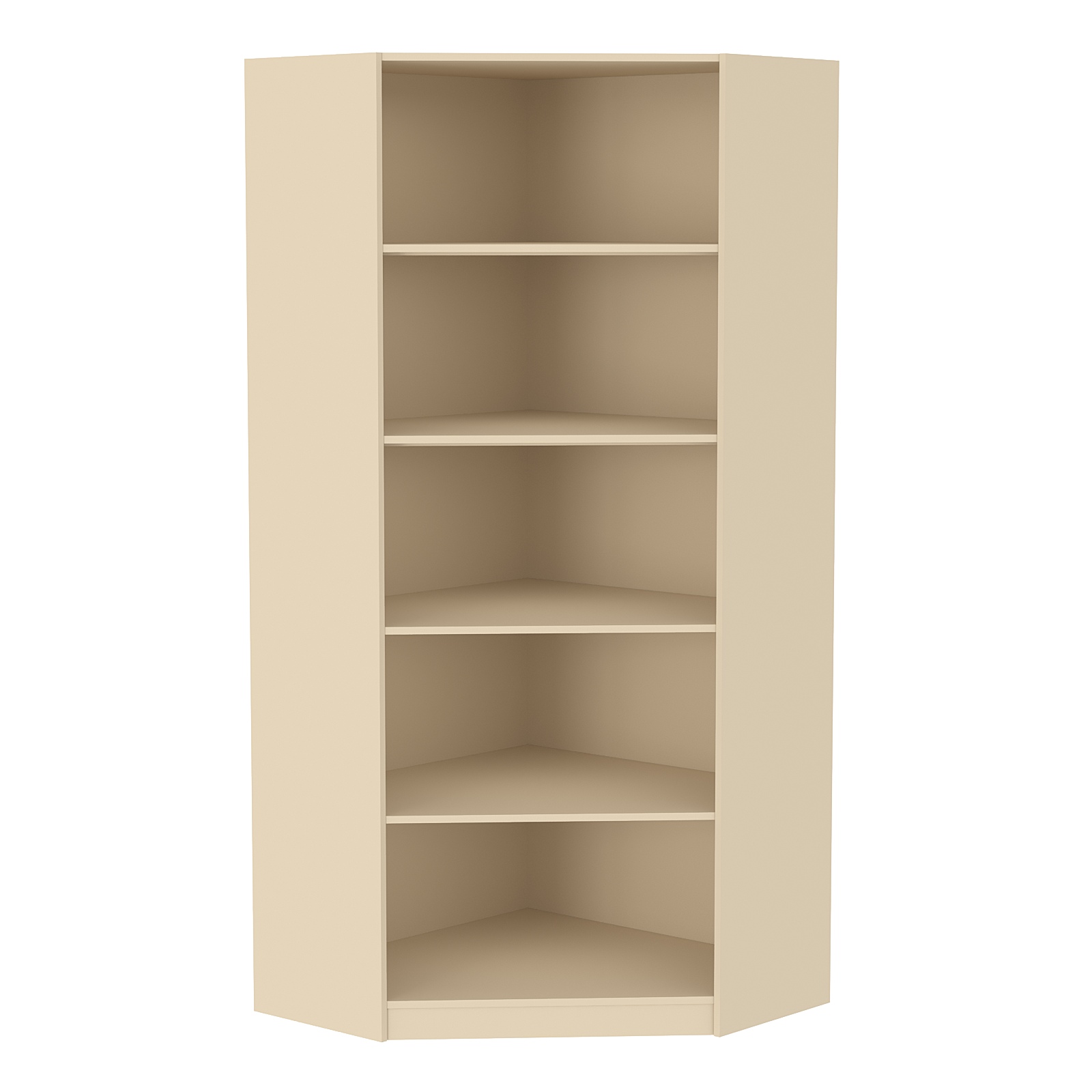 Стеллаж угловой из ДСП серии Эконом №5-4 (торец 400 мм) Крем Вайс