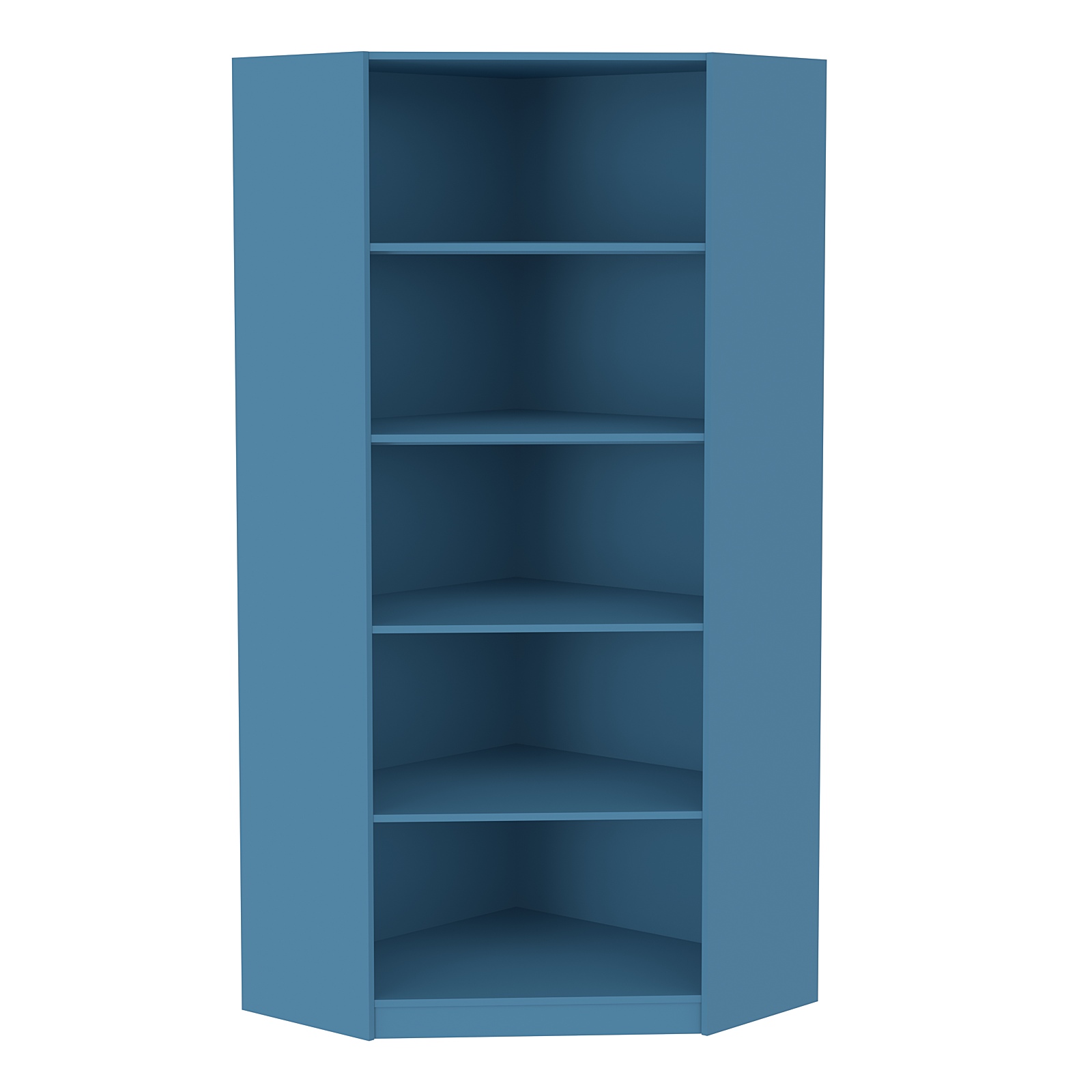 Стеллаж угловой из ДСП серии Эконом №5-4 (торец 400 мм) Делфт голубой U525 ST9