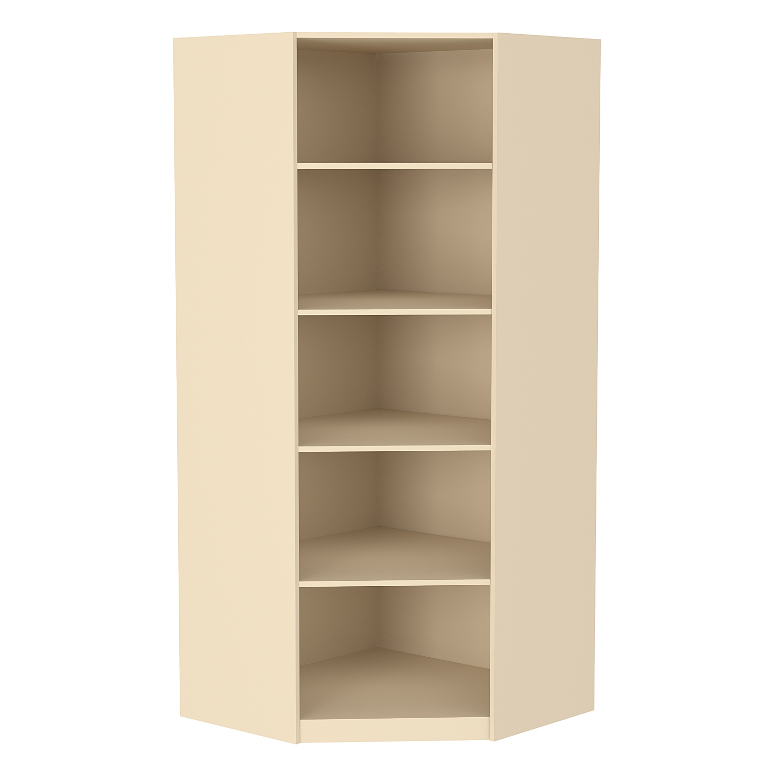 Стеллаж угловой из ДСП серии Эконом №5-5 (торец 500 мм) Крем Вайс