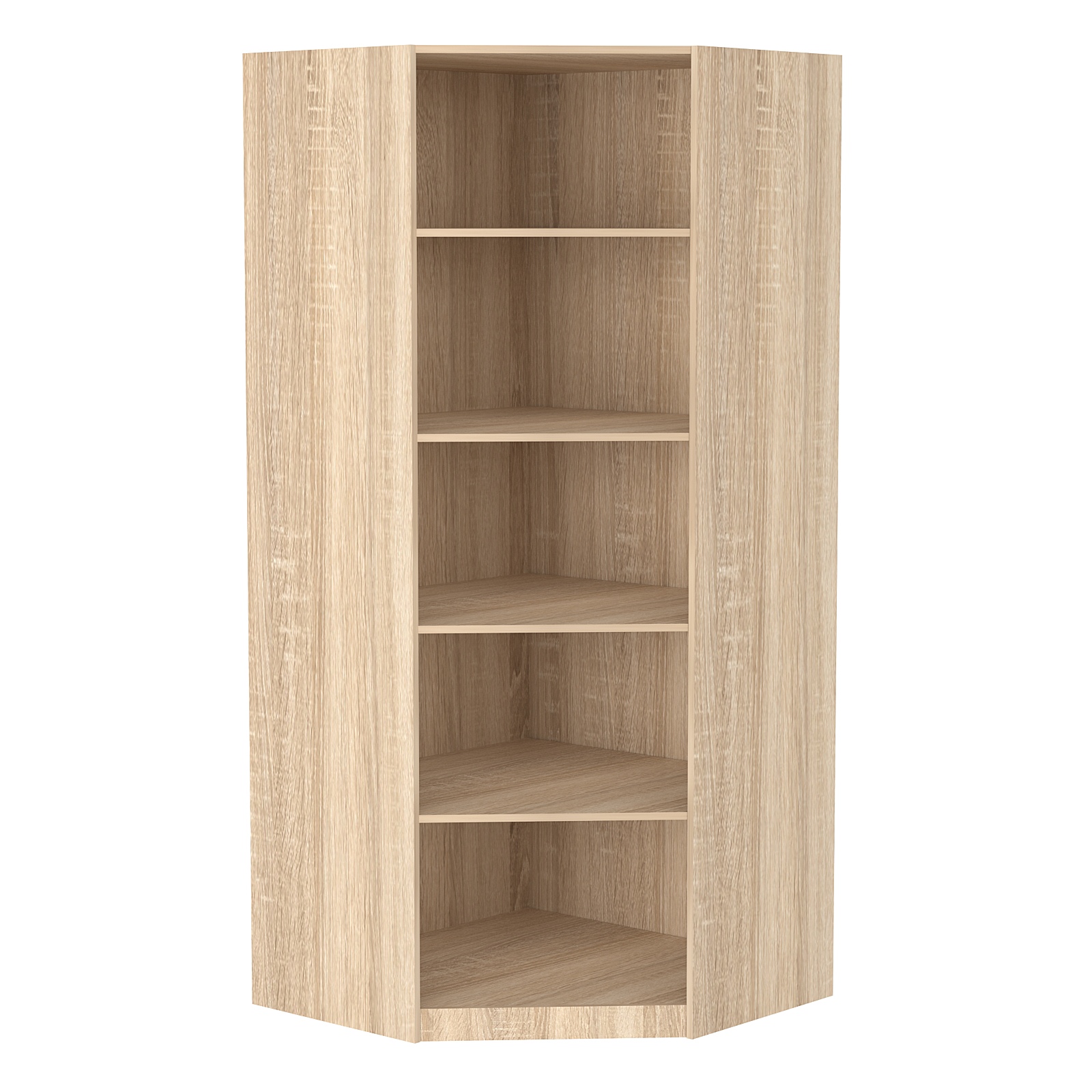 Стеллаж угловой из ДСП серии Эконом №5-5 (торец 500 мм) Дуб сонома