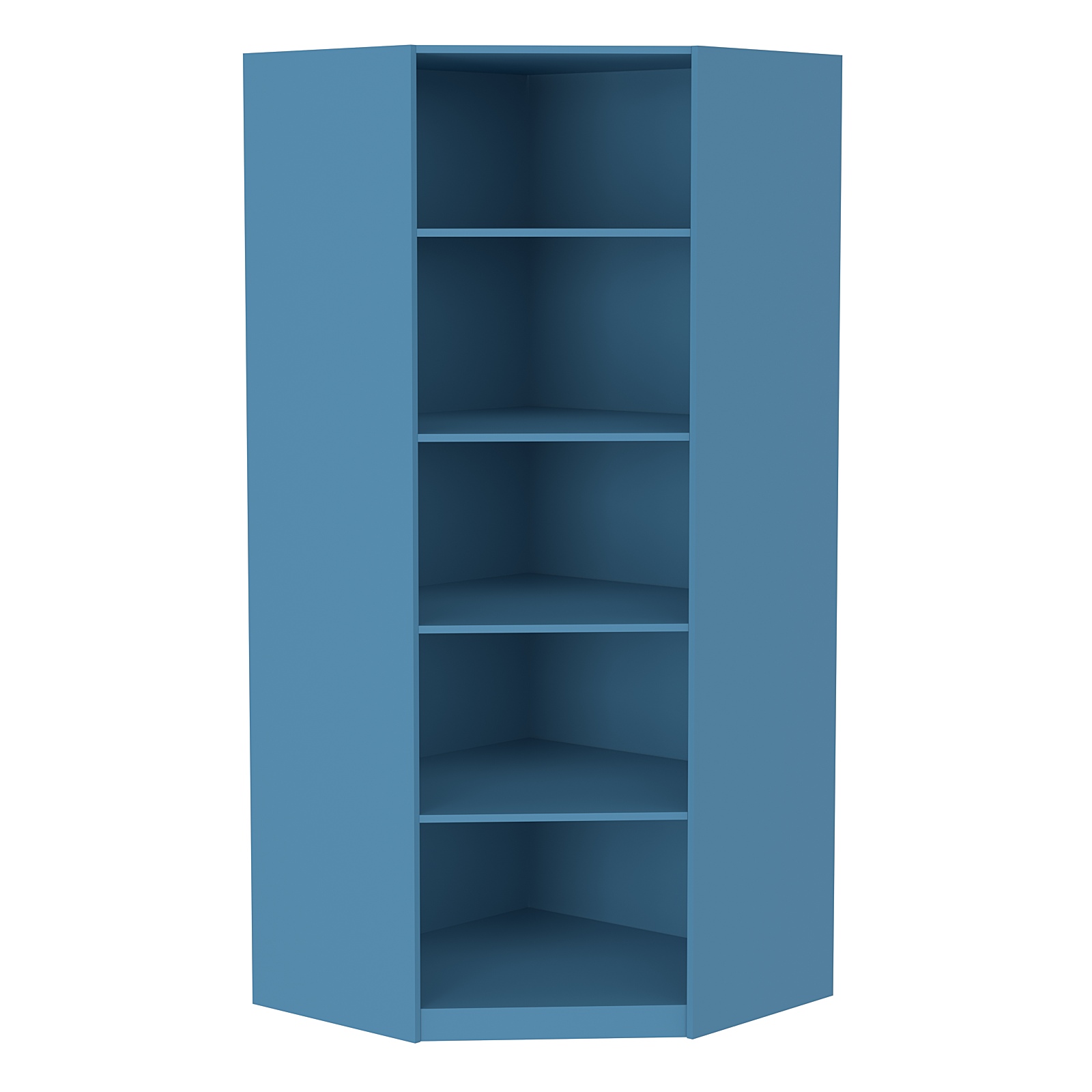 Стеллаж угловой из ДСП серии Эконом №5-5 (торец 500 мм) Делфт голубой U525 ST9