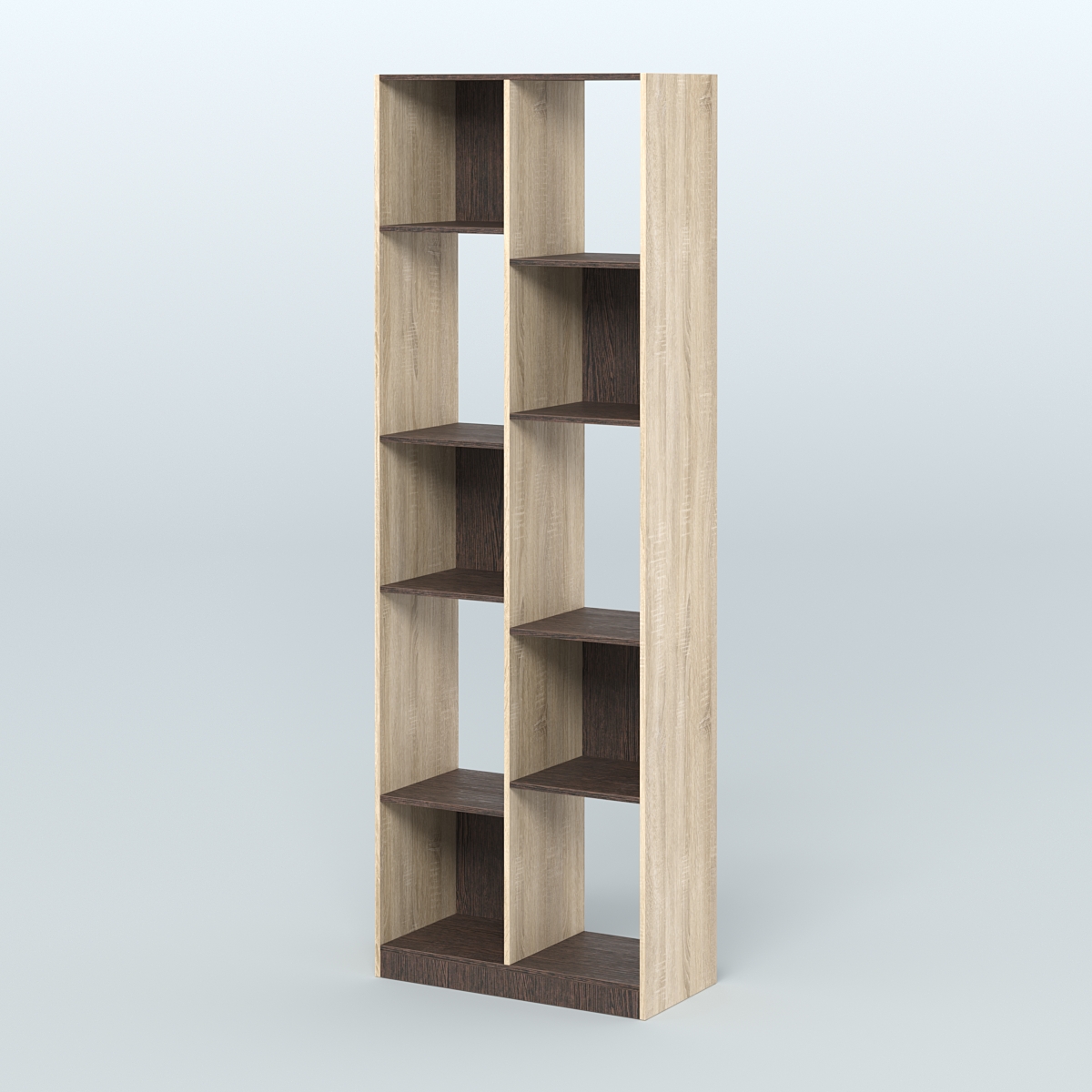 Стеллаж из ДСП серии ЛОФТ №8-1 Дуб Сонома + Дуб Венге