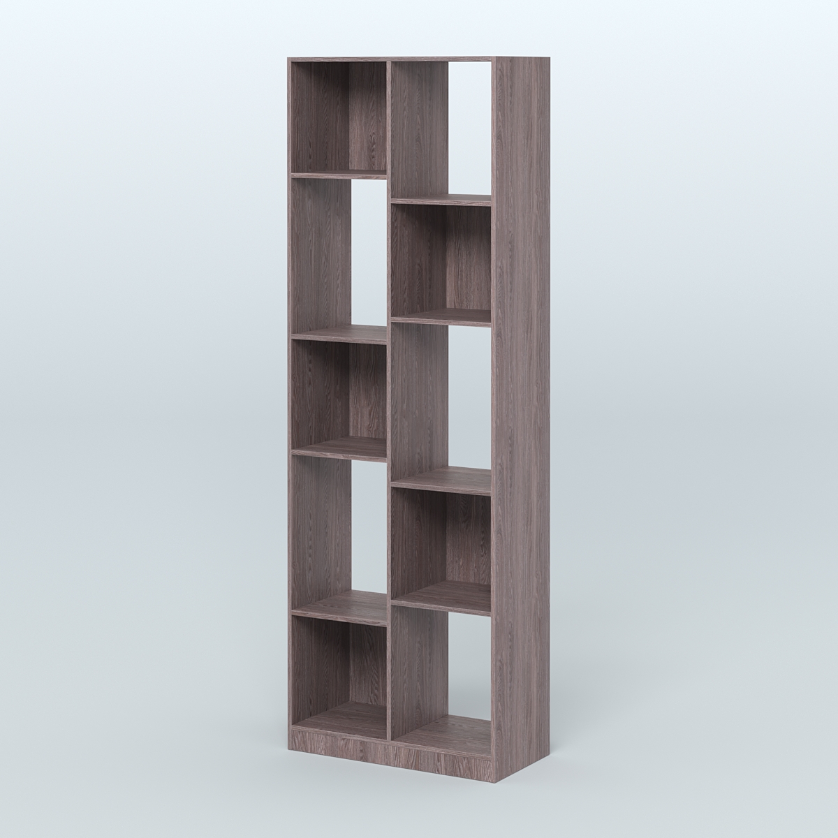 Стеллаж из ДСП серии ЛОФТ №8-1 Ясень Анкор темный