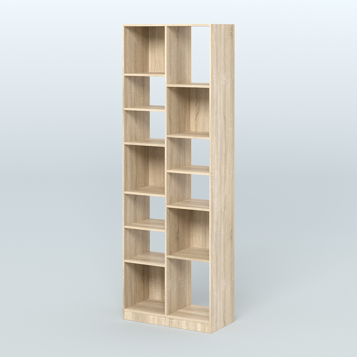 Стеллаж из ДСП серии ЛОФТ №8-2 с полками ДСП Дуб Сонома