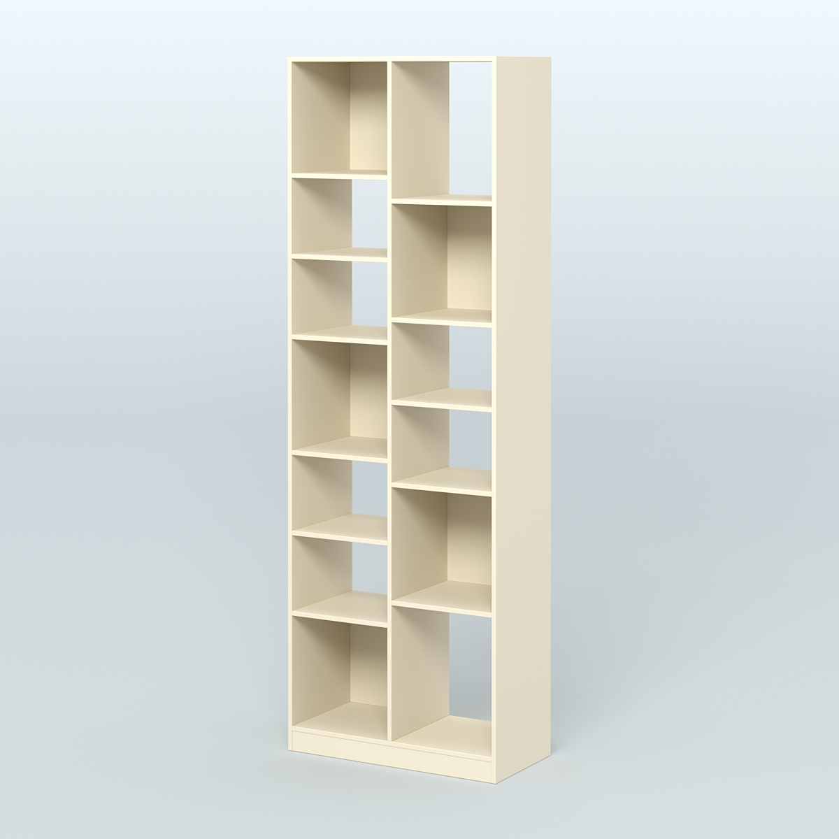 Стеллаж из ДСП серии ЛОФТ №8-2 с полками ДСП Крем Вайс